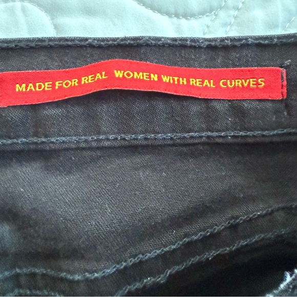 NYDJ Black High-Waist Straight-Leg‎ Stretch Tummy Tuck Jeans Women's Medium EUC - Picture 5 of 11